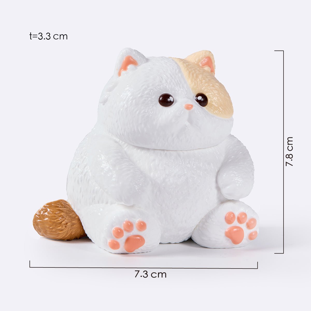 Chubby White Cat Taba Squishy