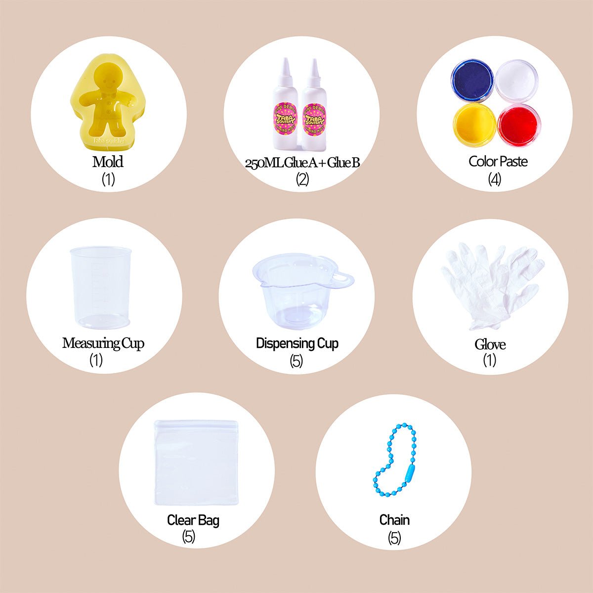 Gingerbread Boy Taba Squishy DIY Mold Set