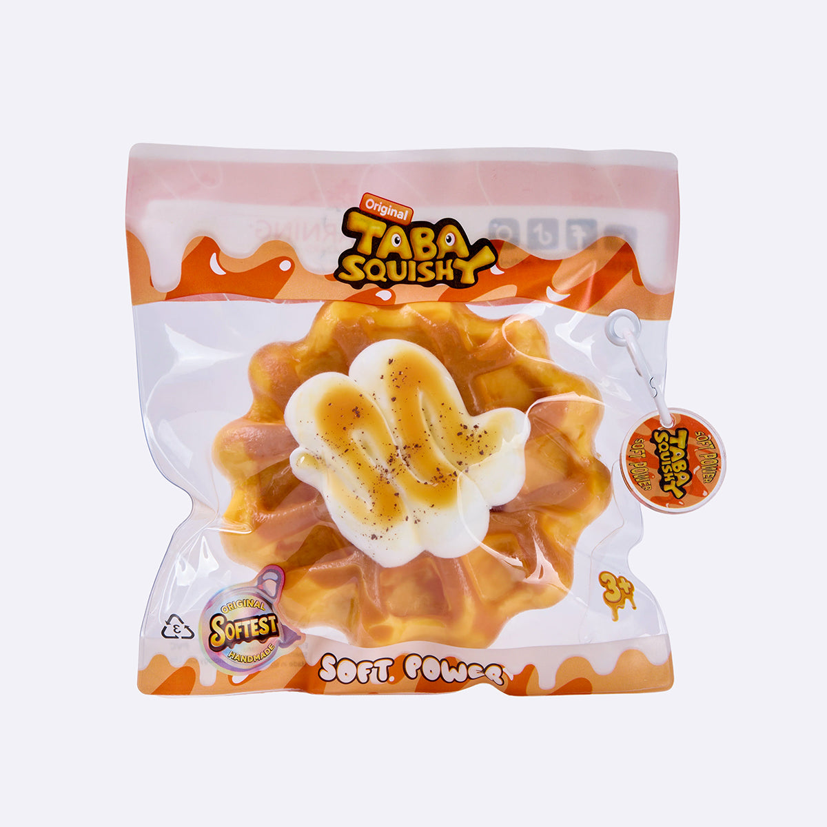 Round Cream Waffle Taba Squishy