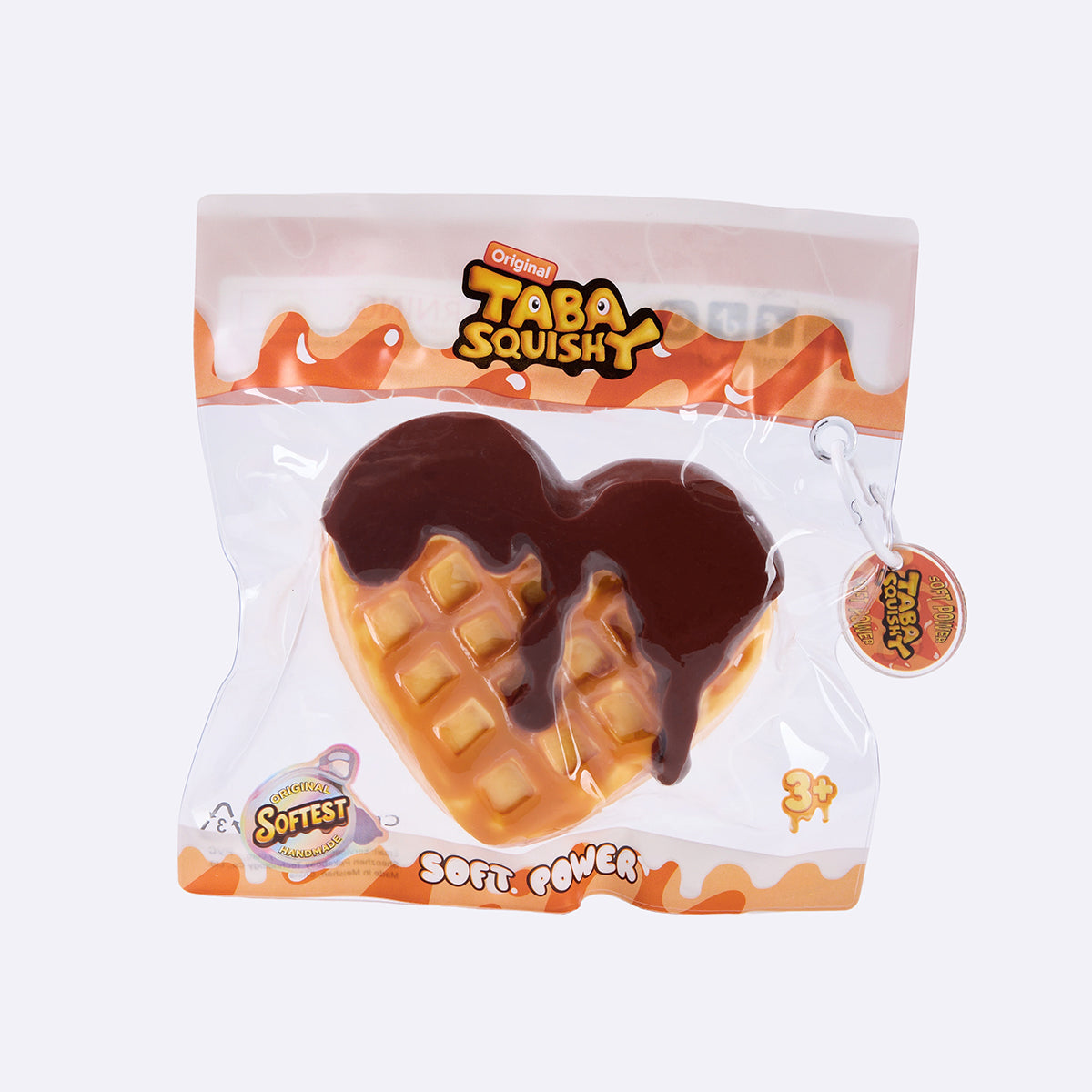 Chocolate Heart Waffle Taba Squishy