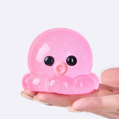 Glitter Pink Octopus Taba Squishy