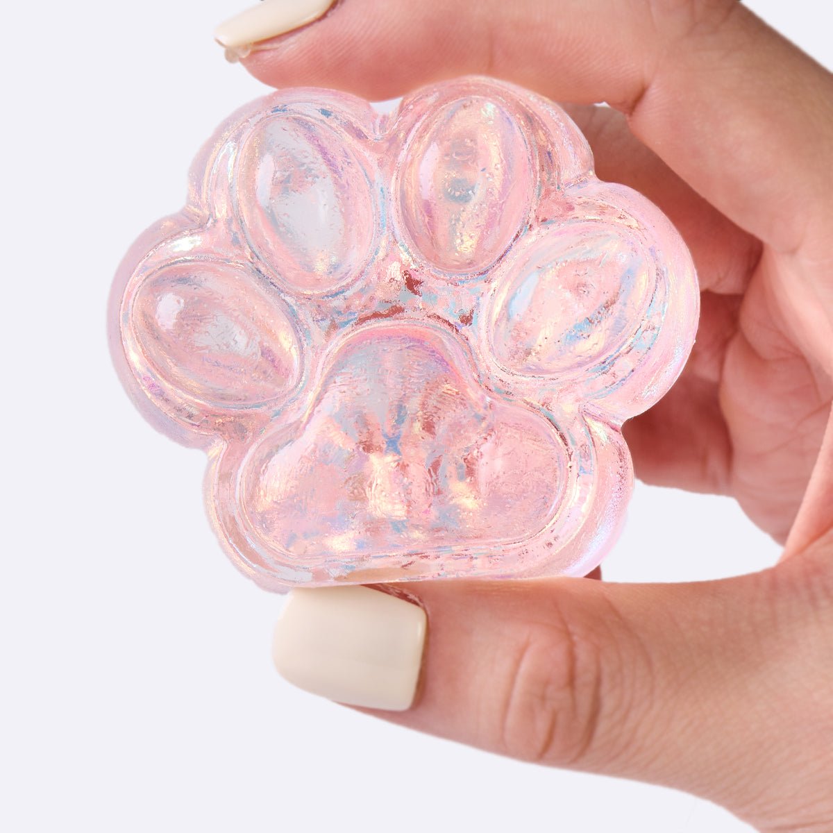 100g Blingbling Transparent-pink Paw Taba Squishy