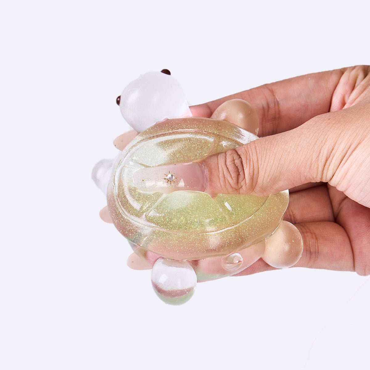 Glitter Clear-green Turtle Taba Squishy
