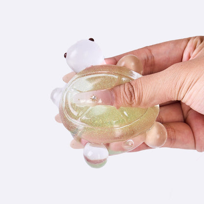 Glitter Clear-green Turtle Taba Squishy
