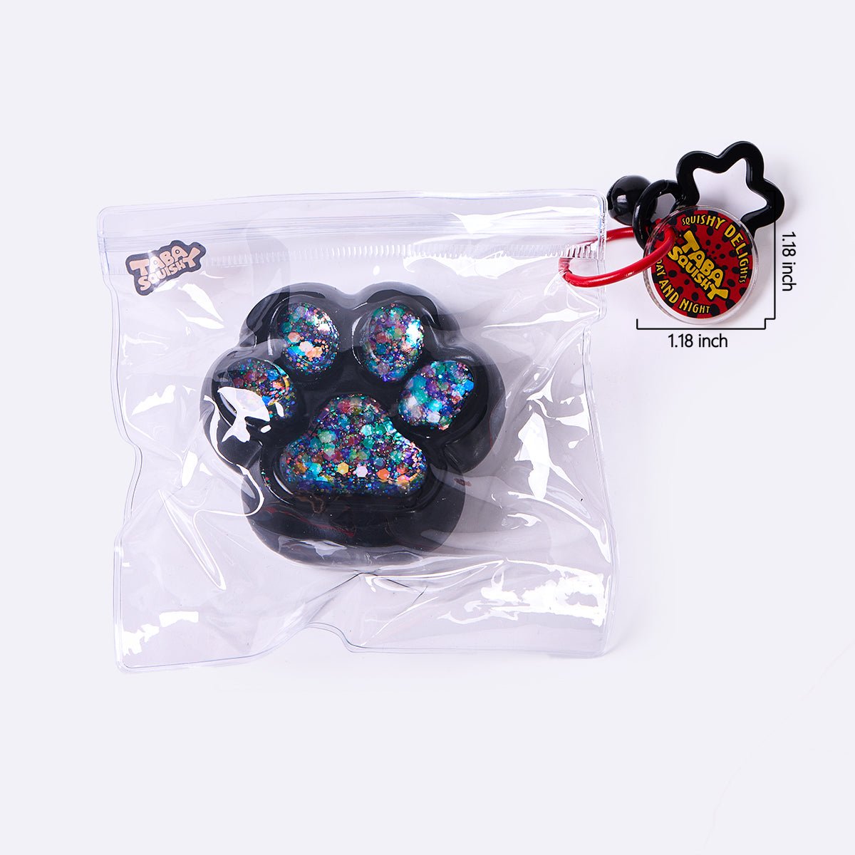 100g Black-bling Paw Taba Squishy