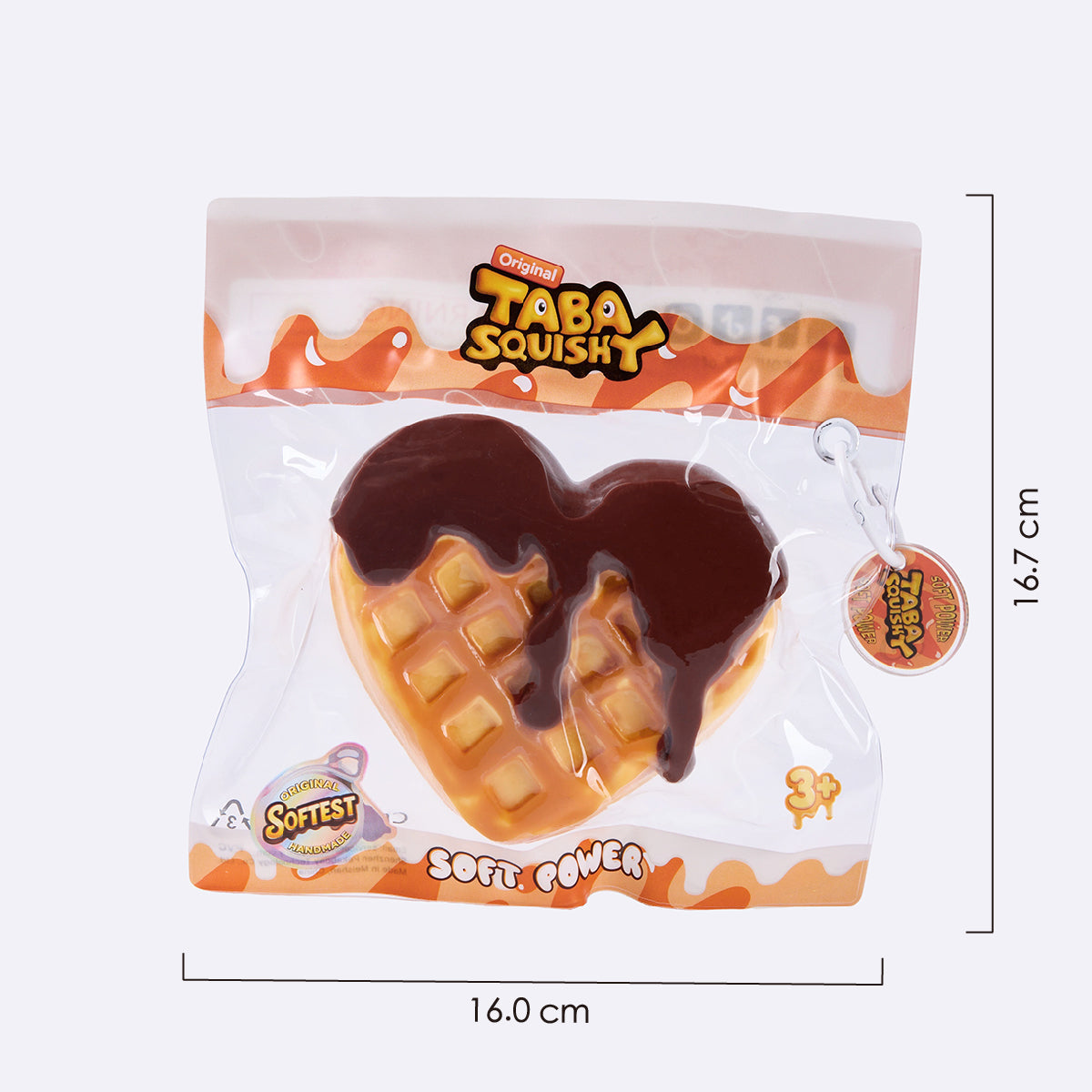Chocolate Heart Waffle Taba Squishy