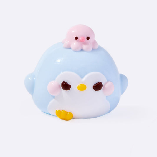 Cute Penguin with Pink Octopus
