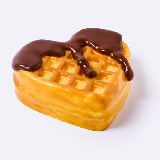 Chocolate Heart Waffle Taba Squishy
