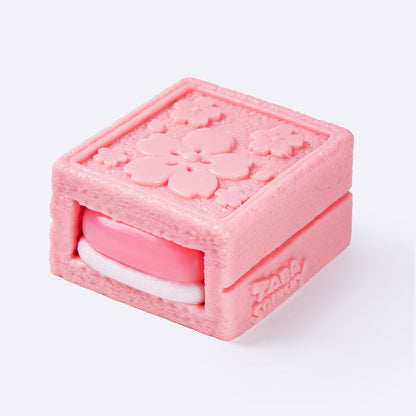 Pink Square Sandwich Cookie Taba Squishy