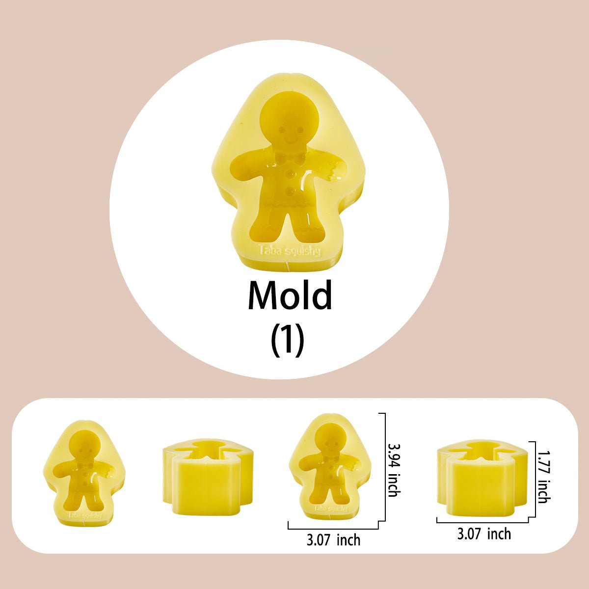 Gingerbread Boy Taba Squishy DIY Mold Set