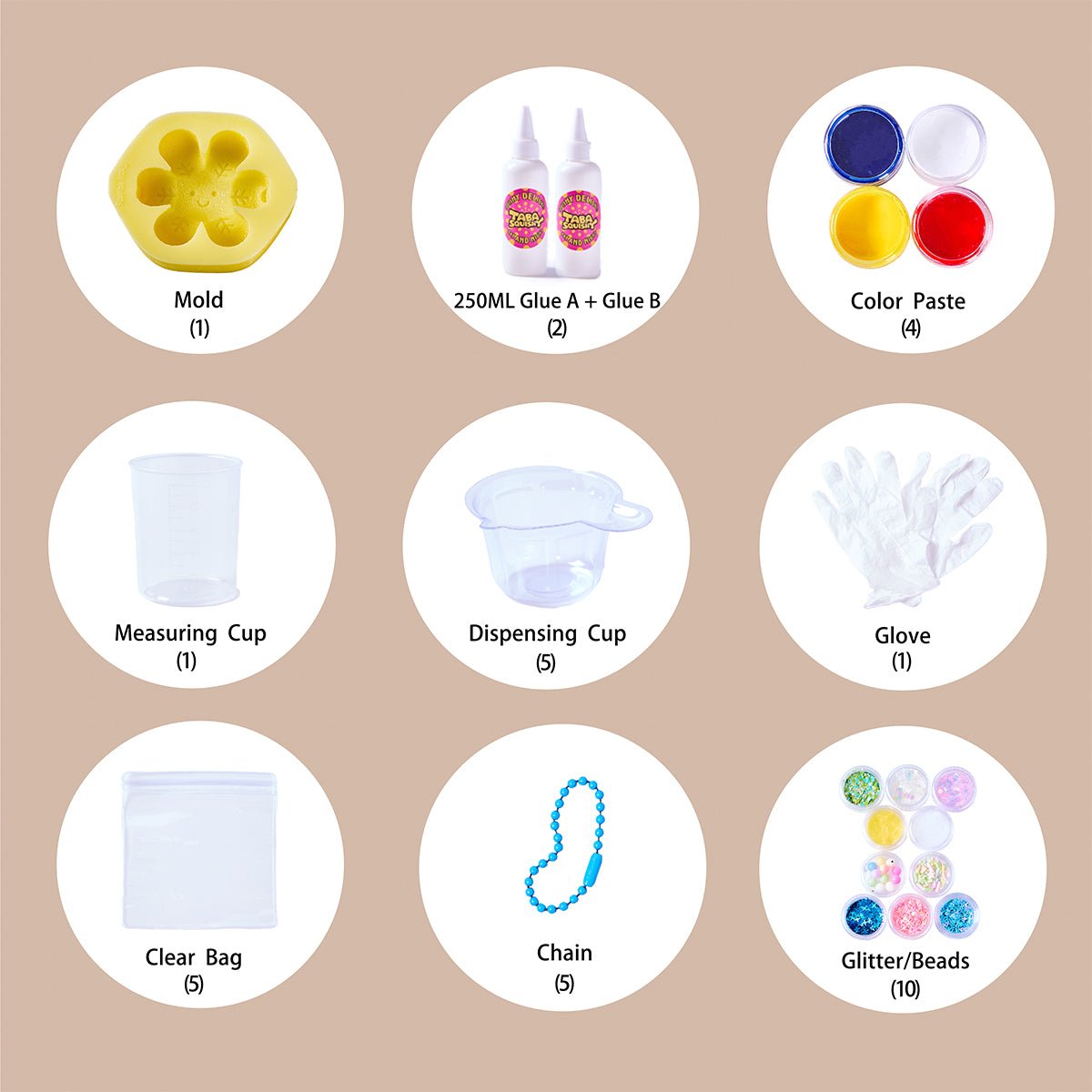 Cute Snowflake Taba Squishy DIY Mold Set
