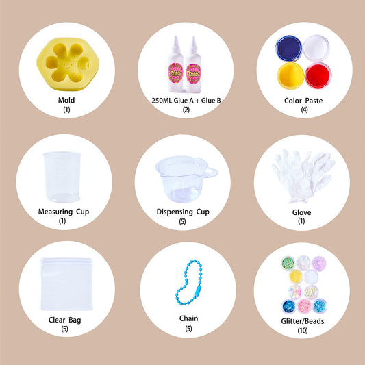 Cute Snowflake Taba Squishy DIY Mold Set