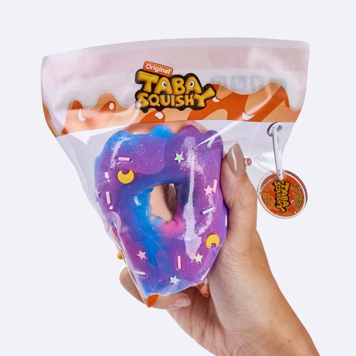 Jumbo Blueberry Lavender Donut Taba Squishy