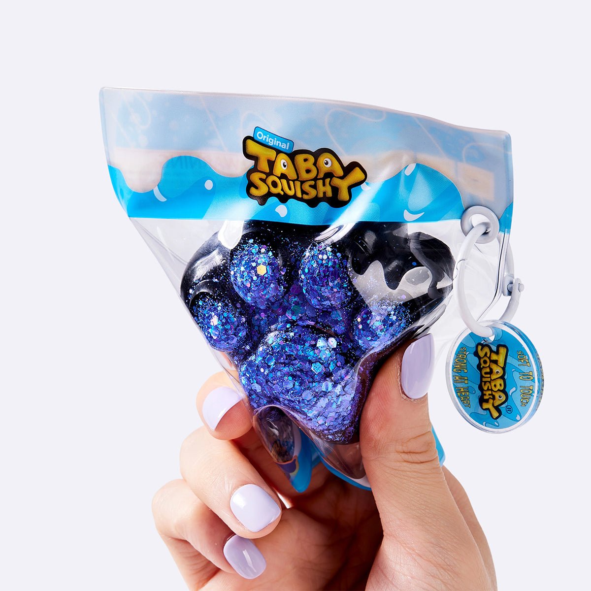 Black Blue Purple Glitter Cat Paw