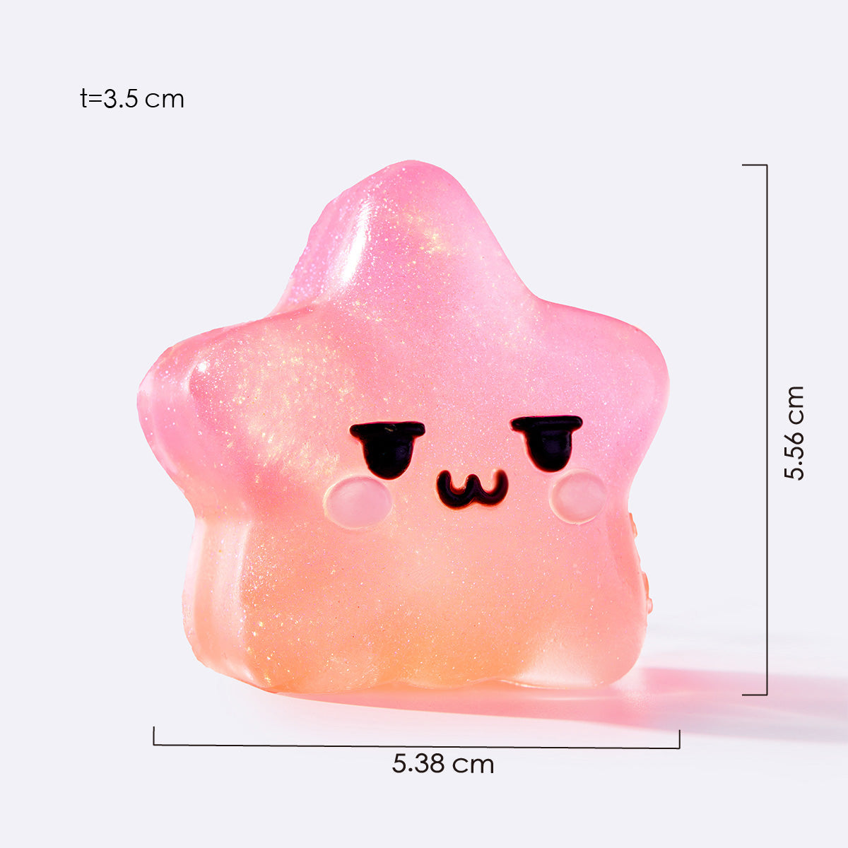 Rose Pink Sassy Star Taba Squishy