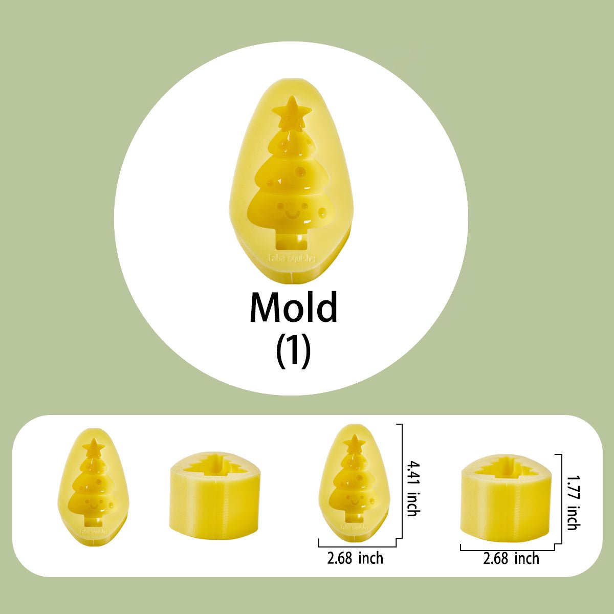 Cute Christmas Tree Taba Squishy DIY Mold Set