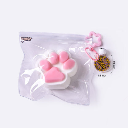 100g White-pink Paw Taba Squishy