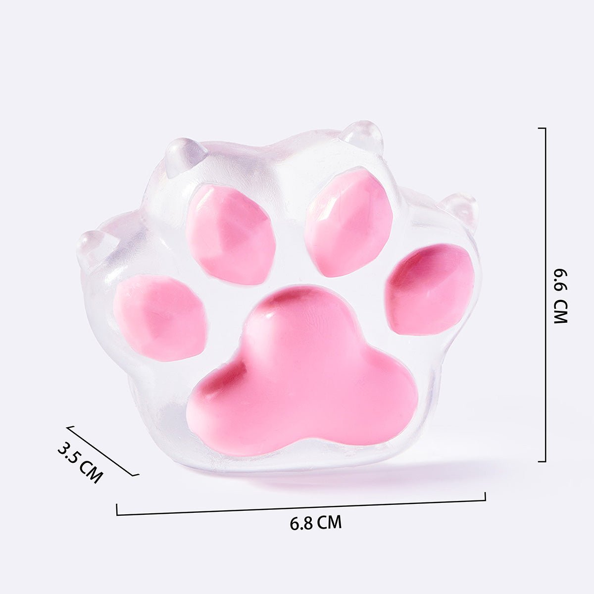 Clear Pink Cat with Claws
