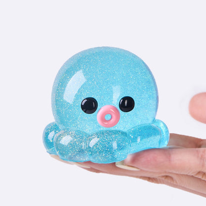 Glitter Blue Octopus Taba Squishy