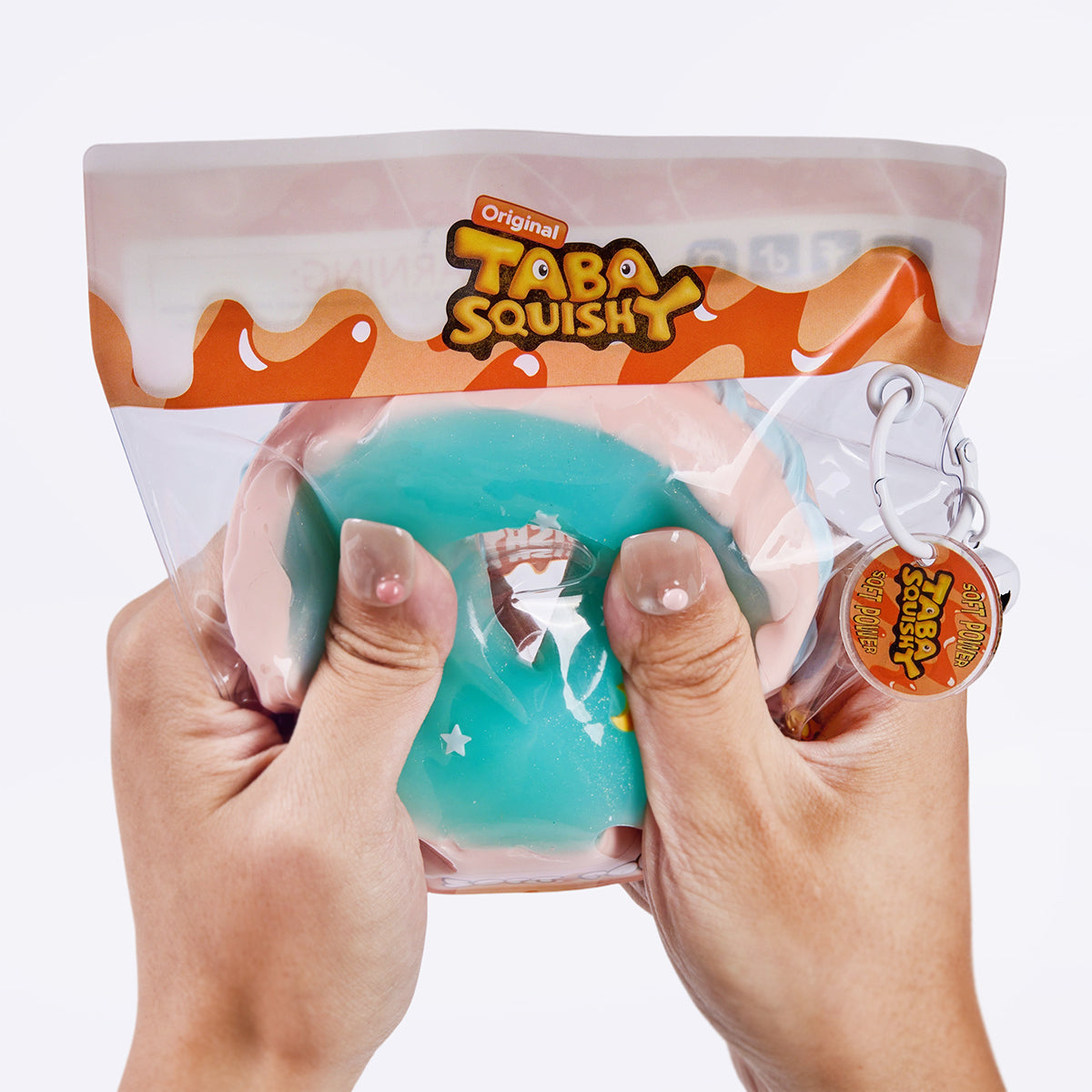 Pink Mint Filled Donut Taba Squishy