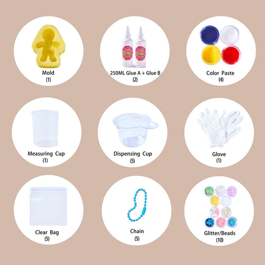 Gingerbread Boy Taba Squishy DIY Mold Set