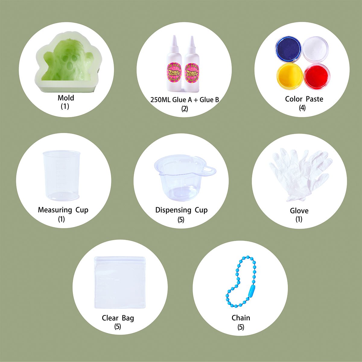 Ghost Taba Squishy DIY Mold Set