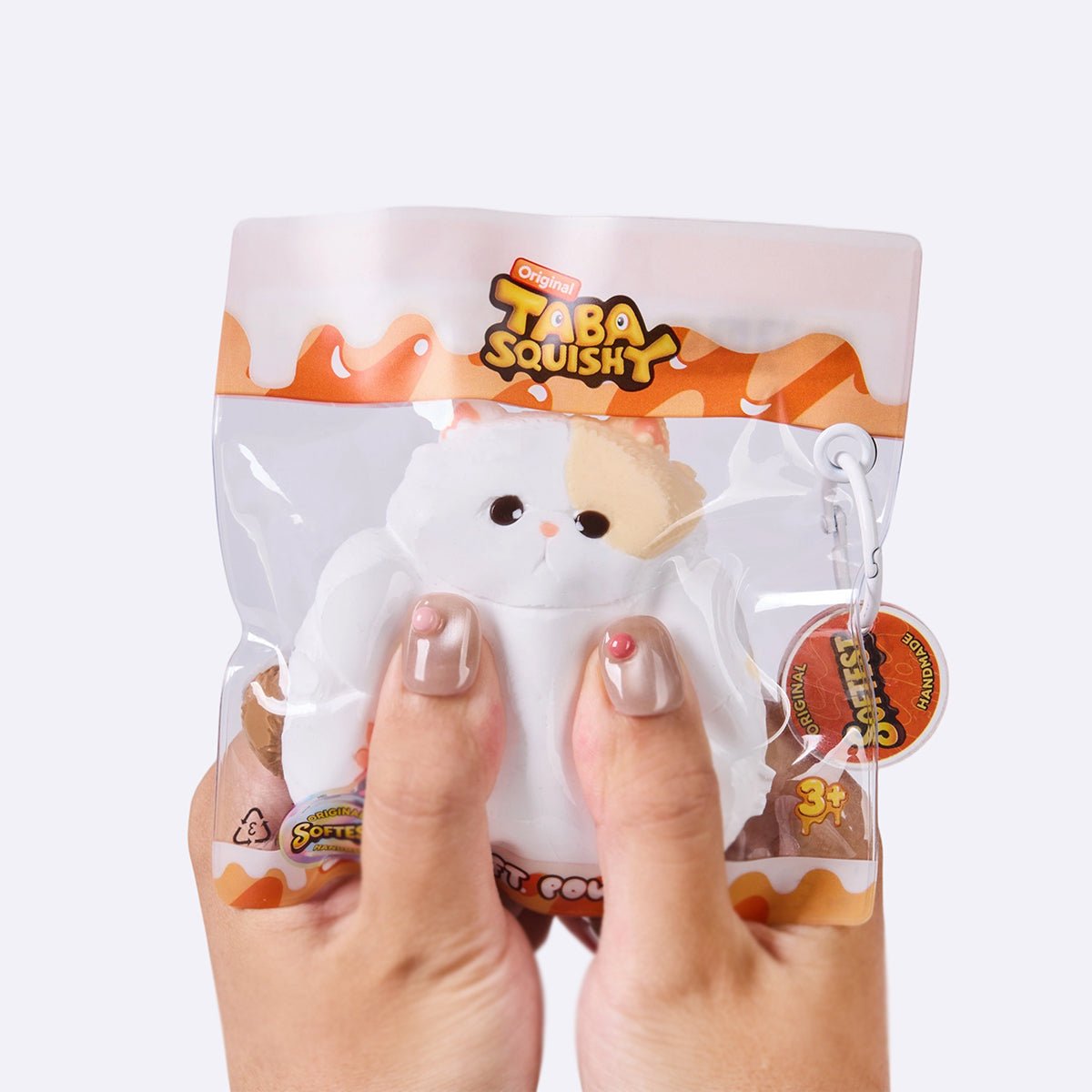 Chubby White Cat Taba Squishy