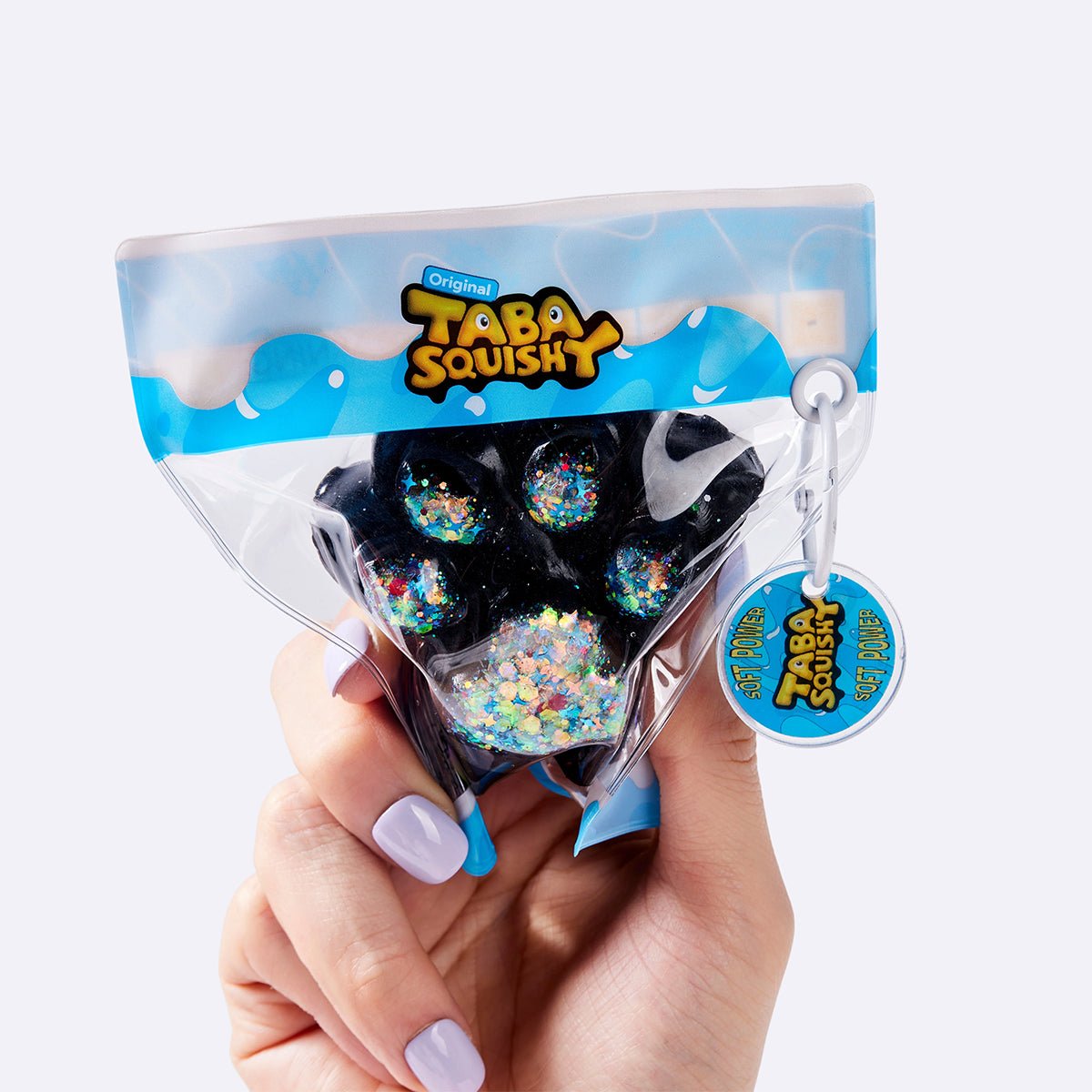 Black Rainbow Glitter Cat Paw