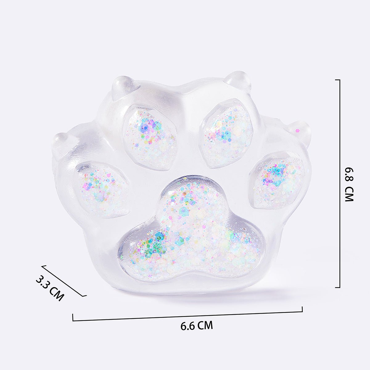 Clear Holographic Cat Paw with Claws