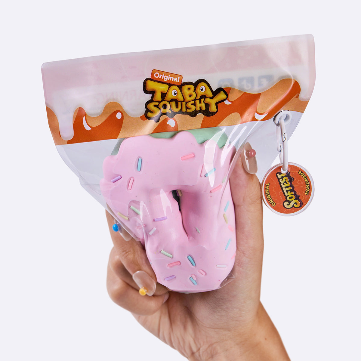 Jumbo Pink Mint Donut Taba Squishy