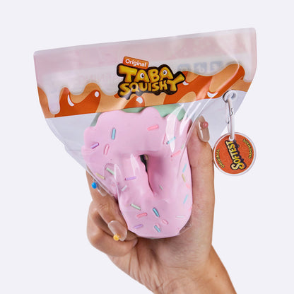 Jumbo Pink Mint Donut Taba Squishy