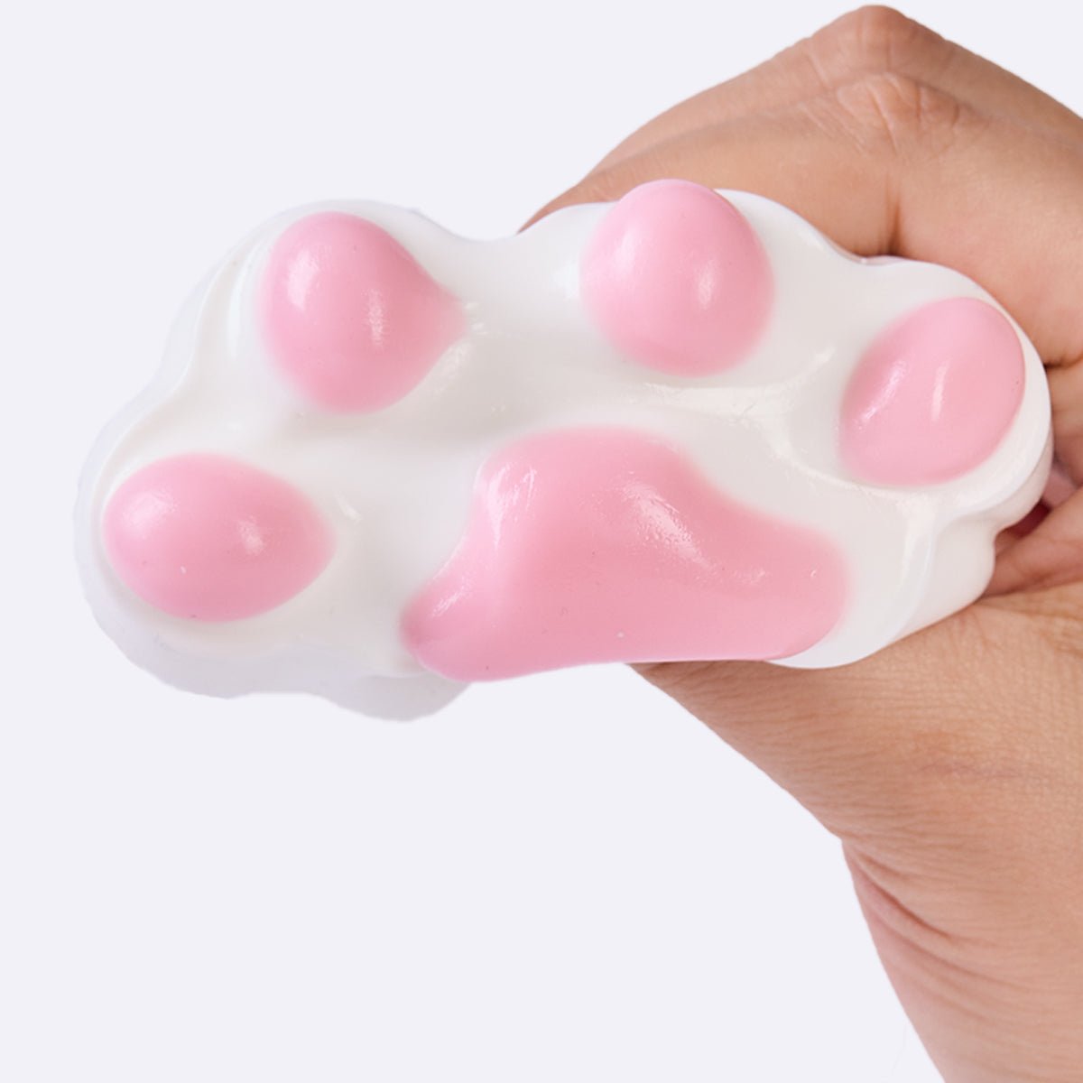 100g White-pink Paw Taba Squishy