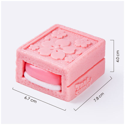 Pink Square Sandwich Cookie Taba Squishy