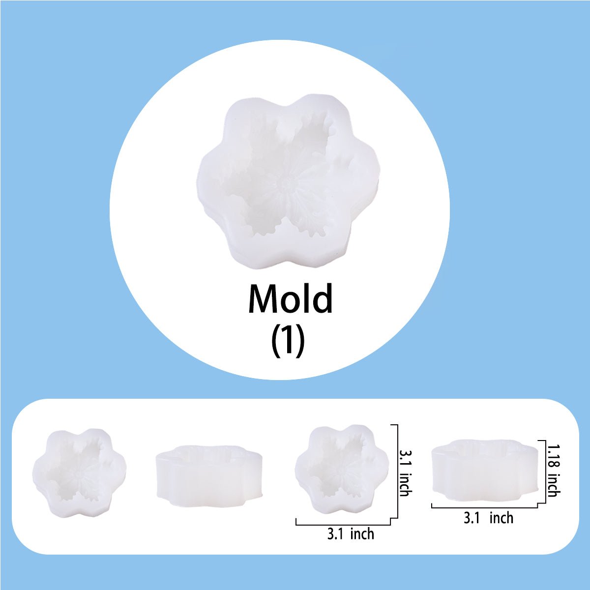 Snowflake Taba Squishy DIY Mold Set
