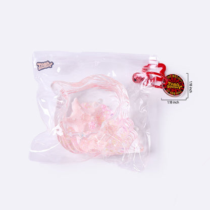 Blingbling Transparent-pink Conch with Starfish Taba Squishy