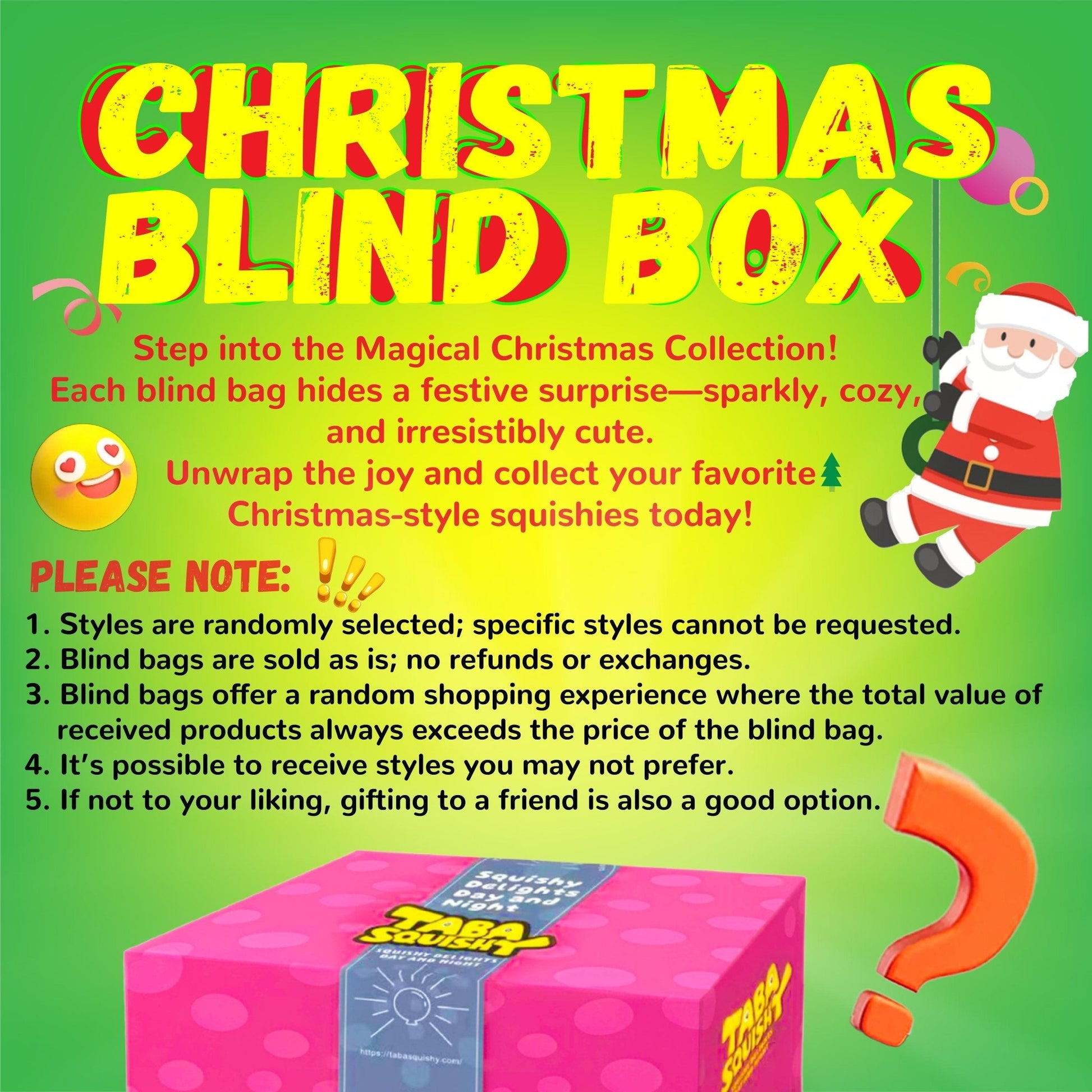 Christmas Blind Bag Taba Squishy