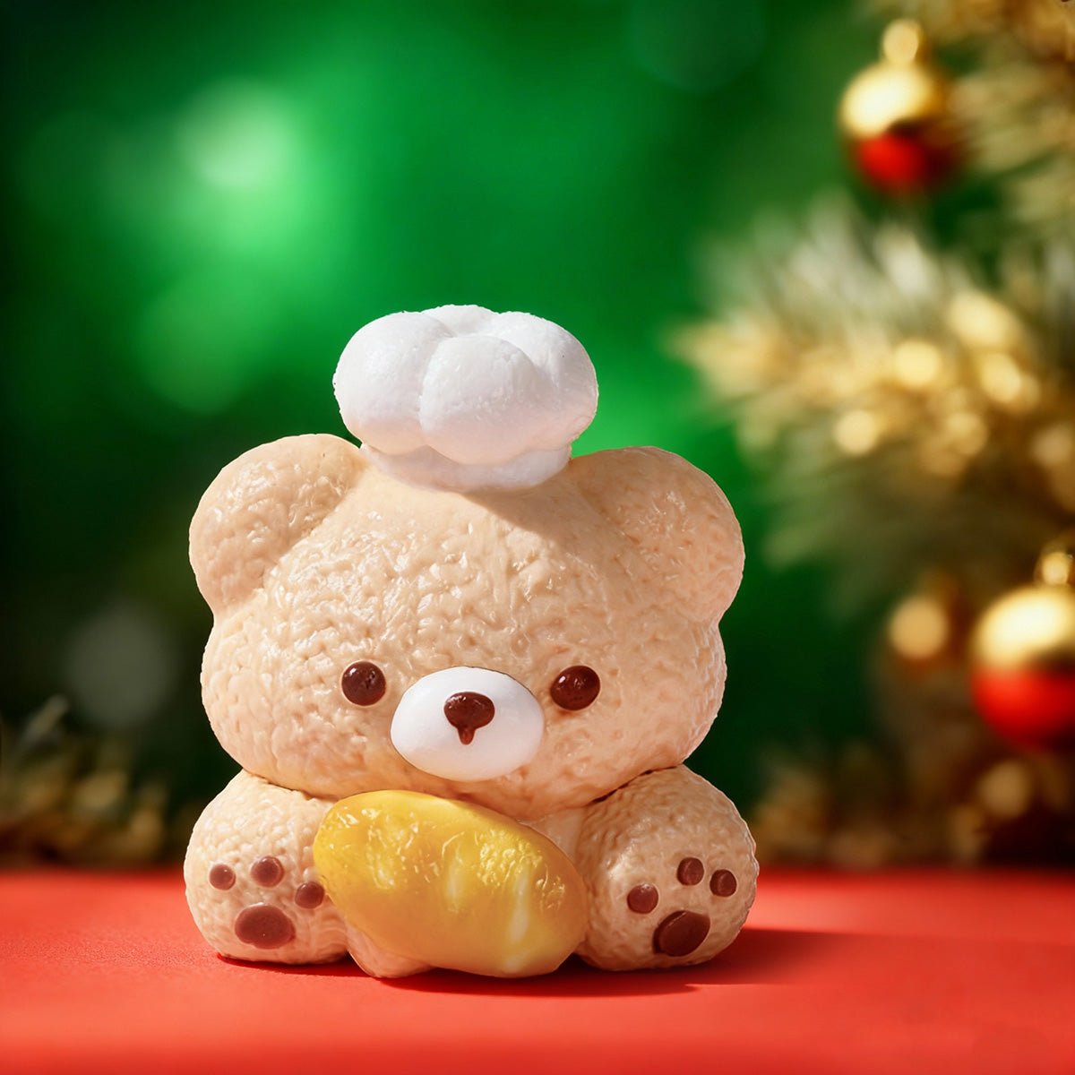 Knitted Chef Bear Taba Squishy