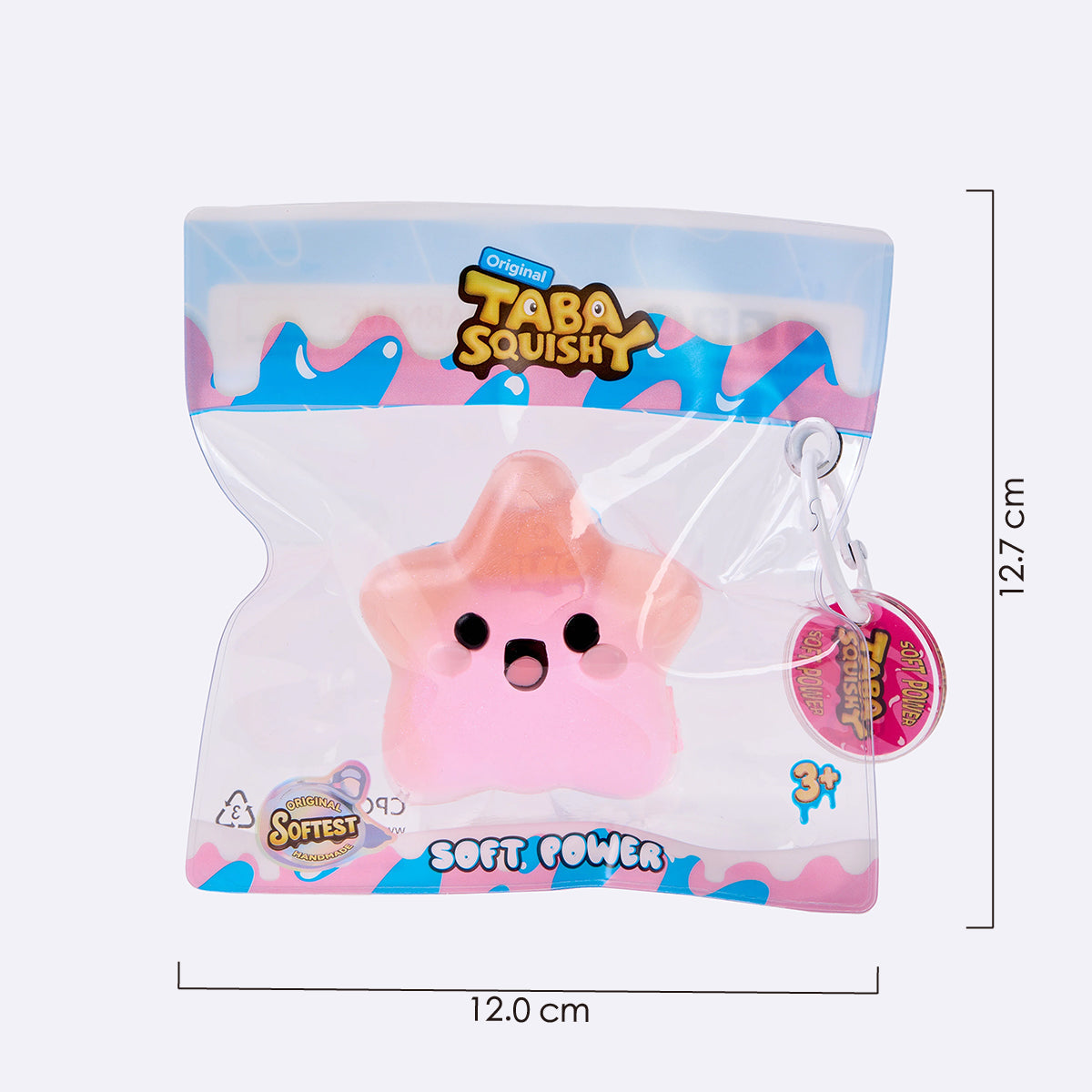 Pink & Orange Happy Star Taba Squishy
