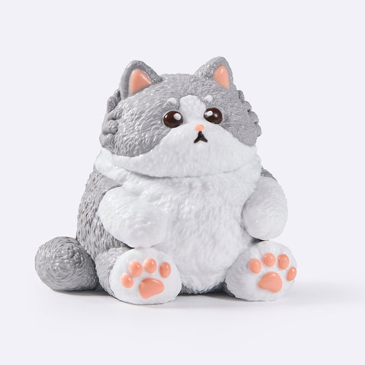 Chubby Gray Cat Taba Squishy