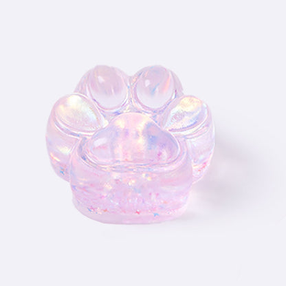 100g Blingbling Transparent-purple Paw Taba Squishy