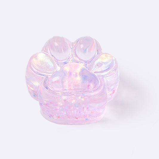 100g Blingbling Transparent-purple Paw Taba Squishy