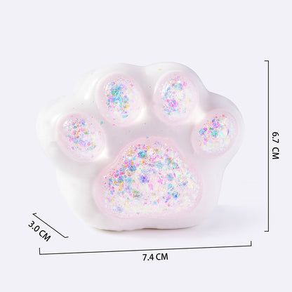 Pink Glitter Cat Paw
