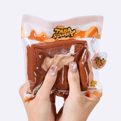 Chocolate Rectangle Sandwich Cookie Taba Squishy