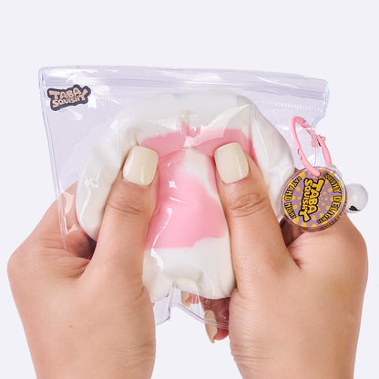 100g White-pink Paw Taba Squishy