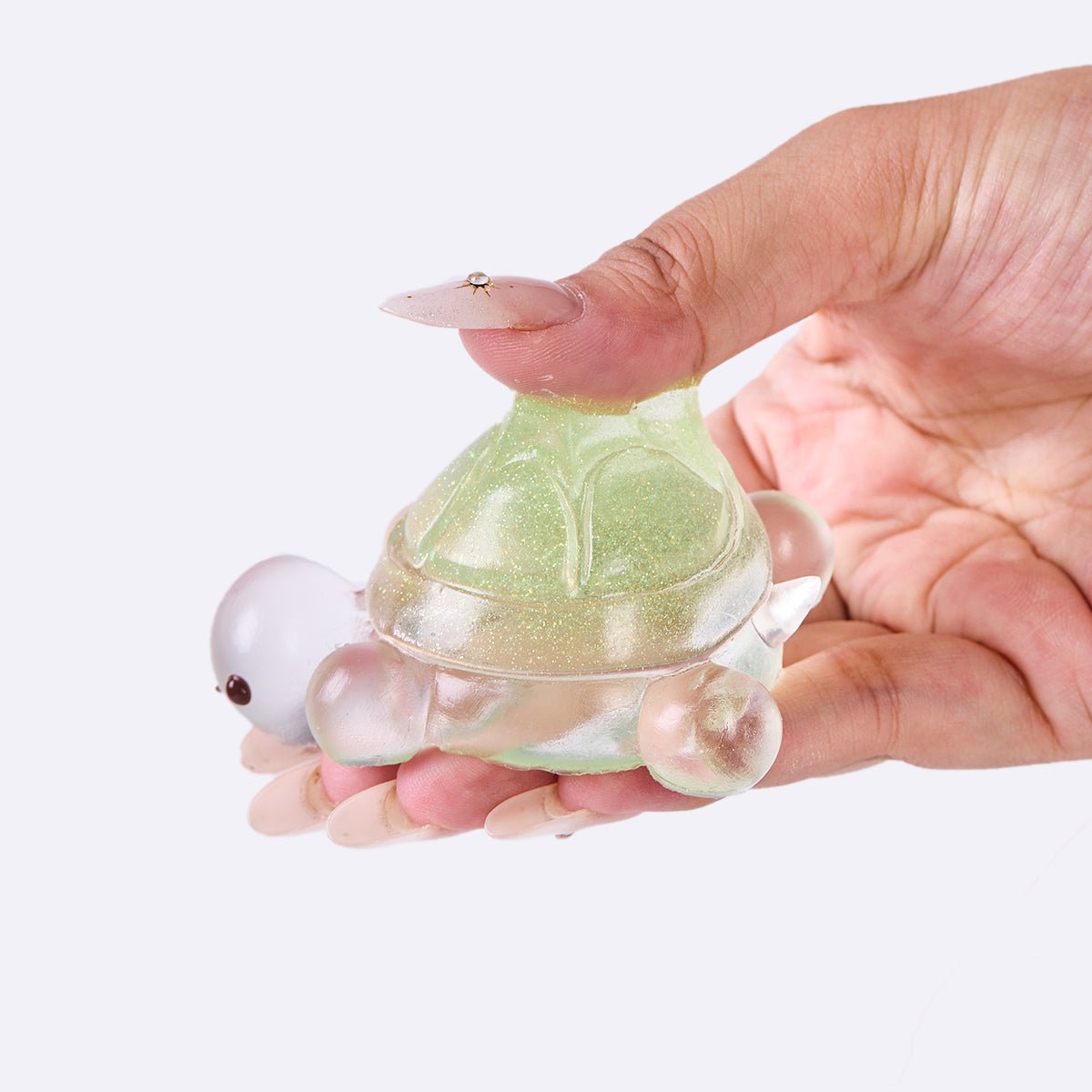 Glitter Clear-green Turtle Taba Squishy